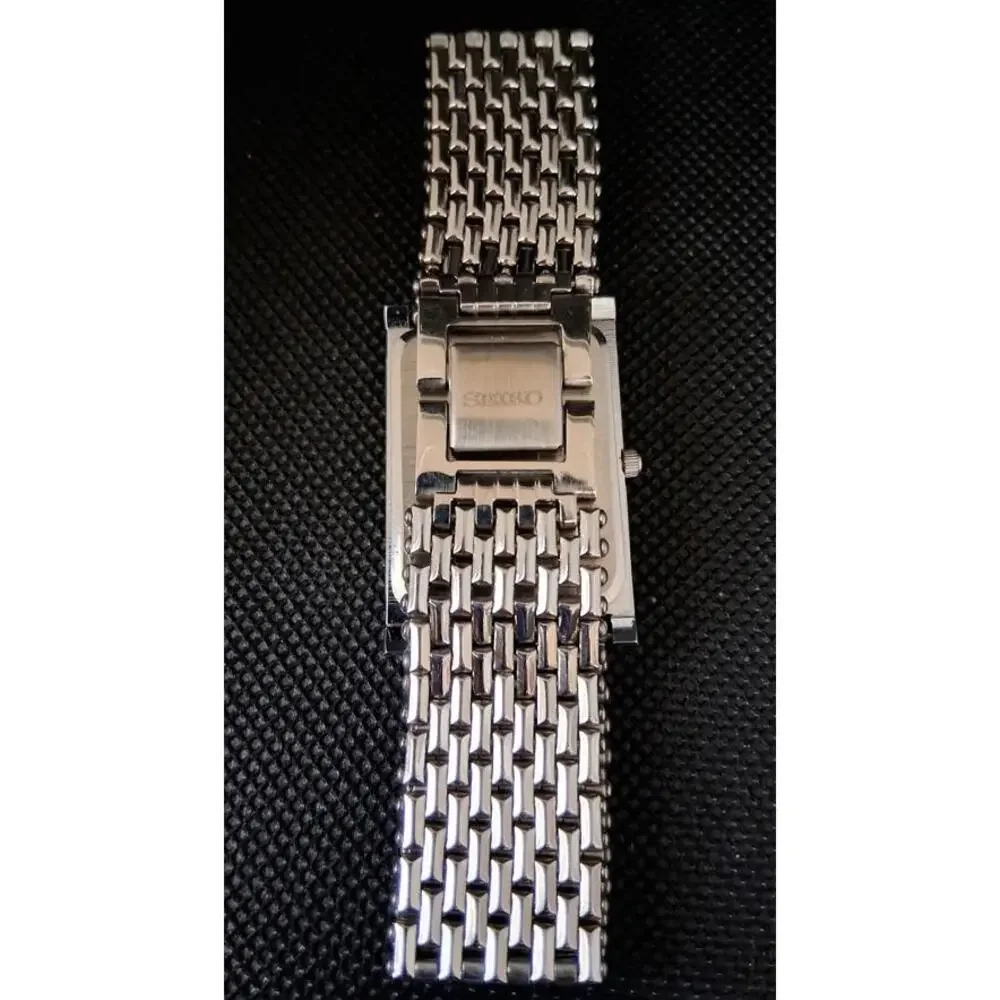 Men's Vintage Seiko Tank Stainless Steel Wrist Watch RARE